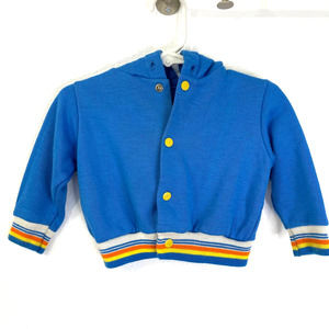 Vintage 80's Infant Button Up Hoodie